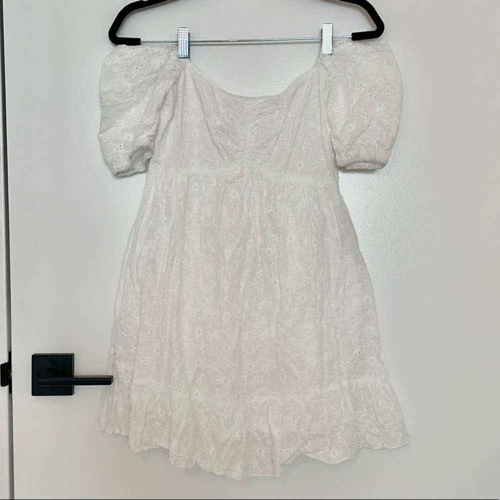 Off the shoulder mini dress